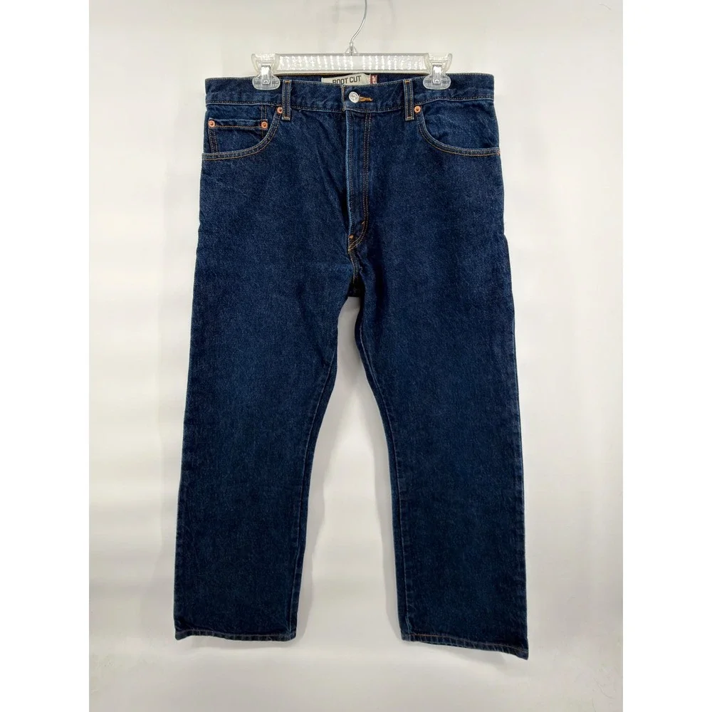 Levi's 517 Mens Jeans 36x30 Blue Denim Dark Wash Regular Fit Bootcut 00517-0216